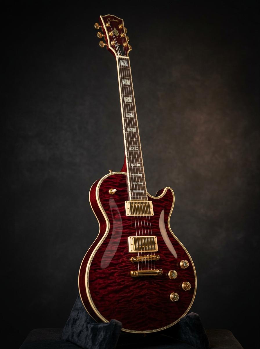 Guitare haut de gamme burgundy quilted maple - Concept Lutherie