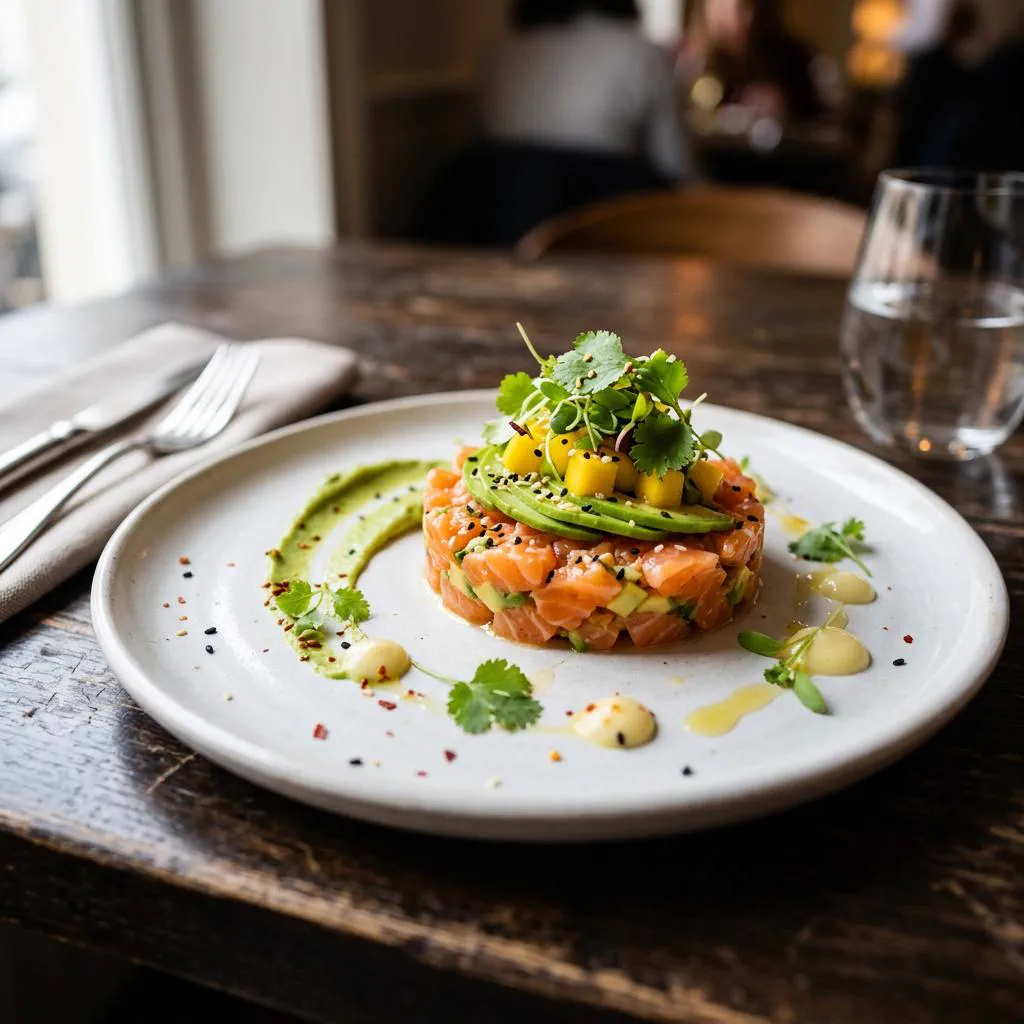 Tartare de saumon frais