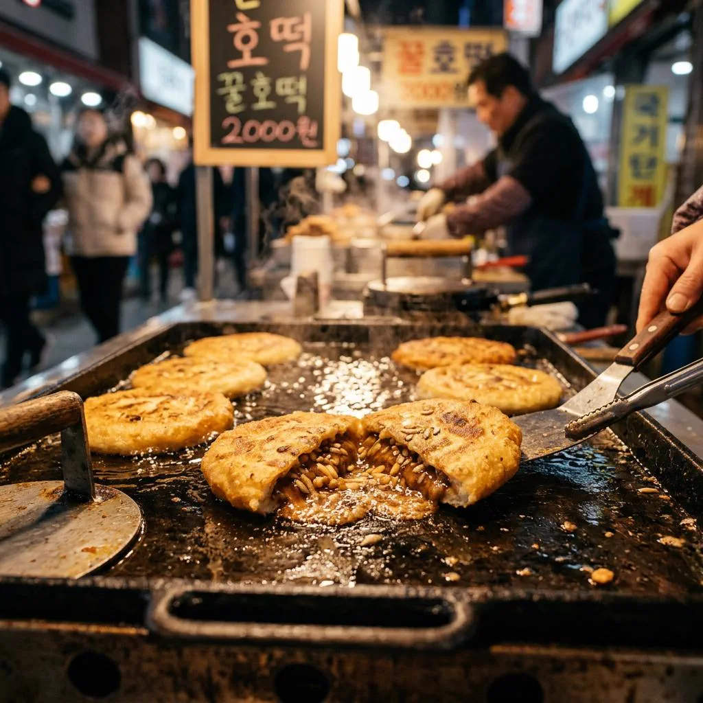 Hotteok pancake sirop