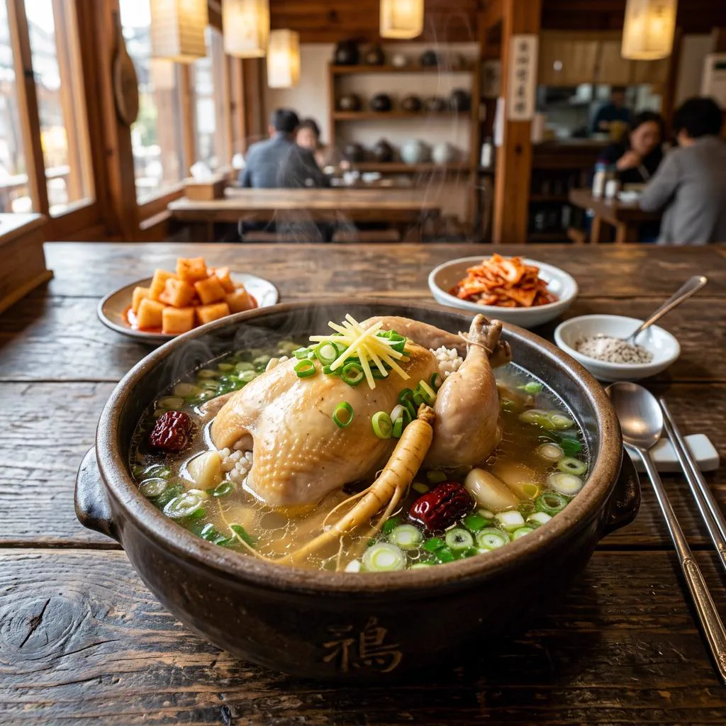 Samgyetang poulet au ginseng