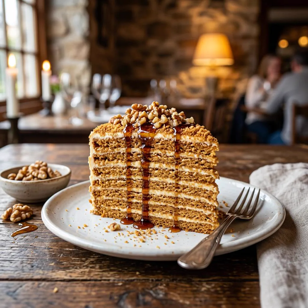 Medovik gateau miel mille-feuilles