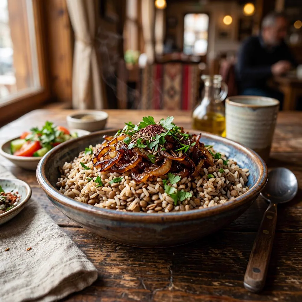 Riz aux lentilles