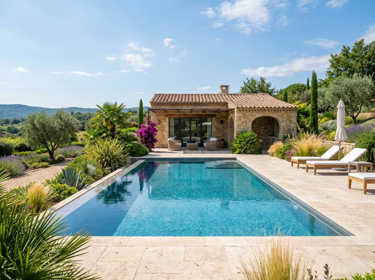 Ecrin de piscine moderne