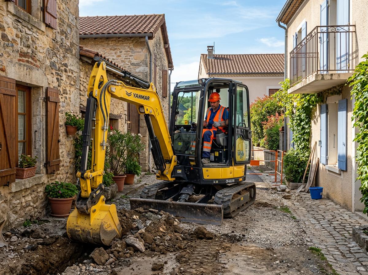 Mini-pelle Terra BTF pour travaux en acces difficile