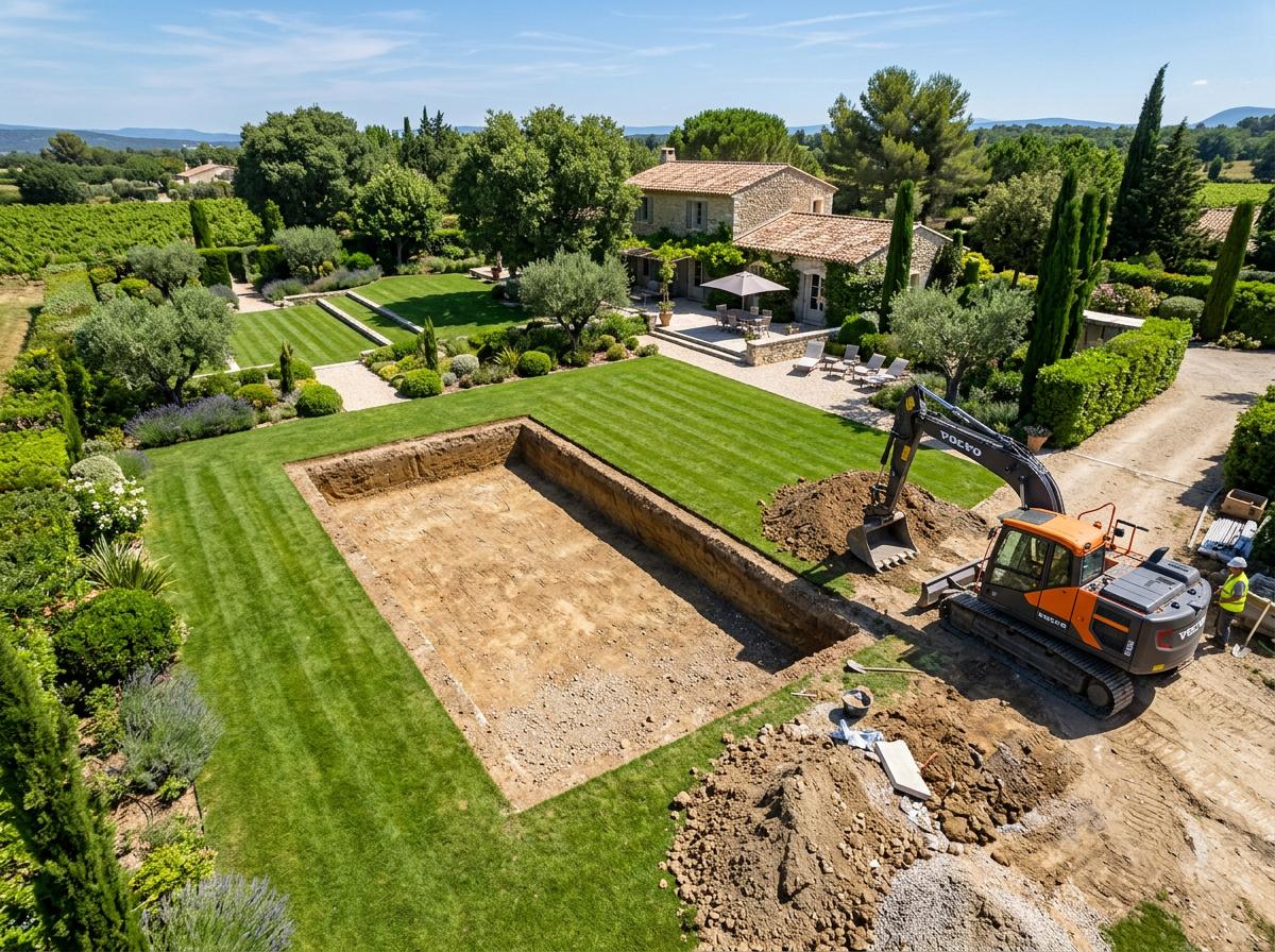 Terrassement piscine creusee Essonne
