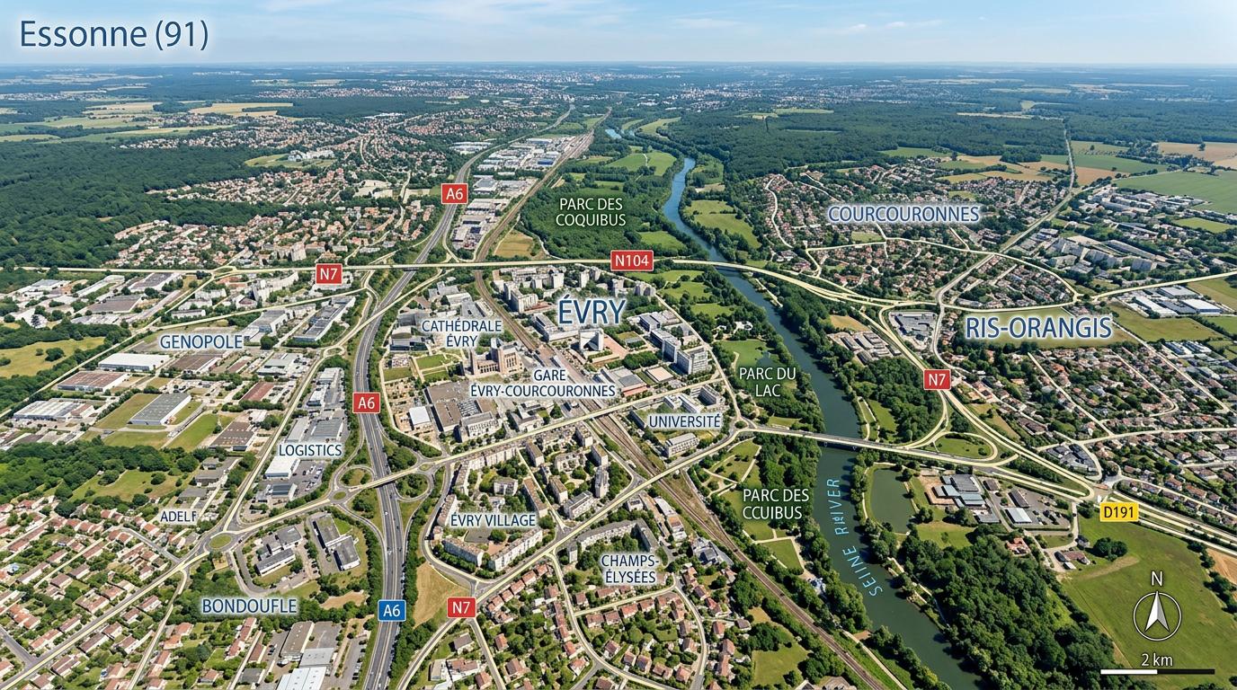Carte d'intervention Essonne 91
