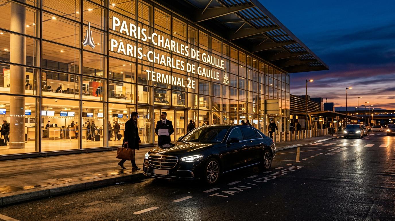 Terminal de l'aeroport d'Orly, prise en charge VTC